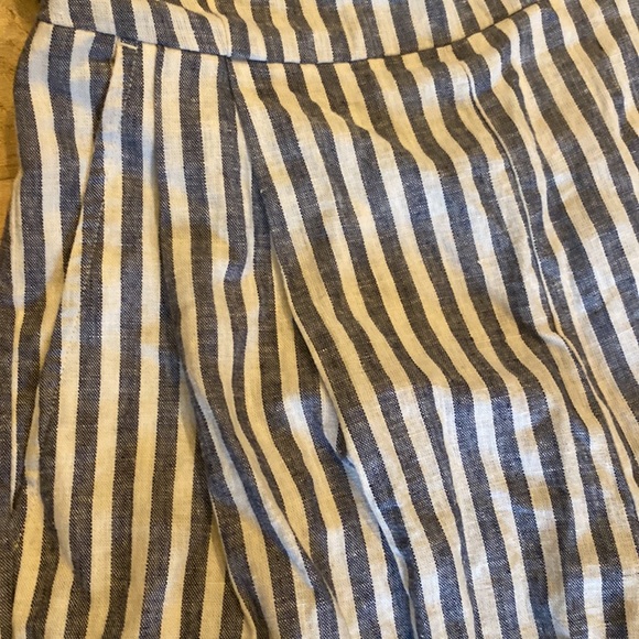 Tea Collection cotton linen striped culotte romper, size 10 - Picture 6 of 8